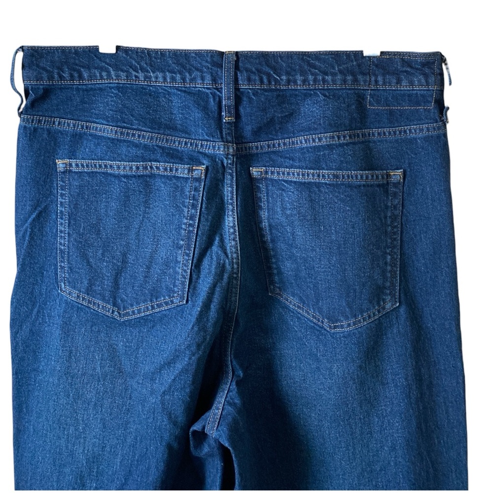 J. Crew Women's High-Rise Denim Wide Leg Trouser Blue Jeans Size 32T - Picture 8 of 11